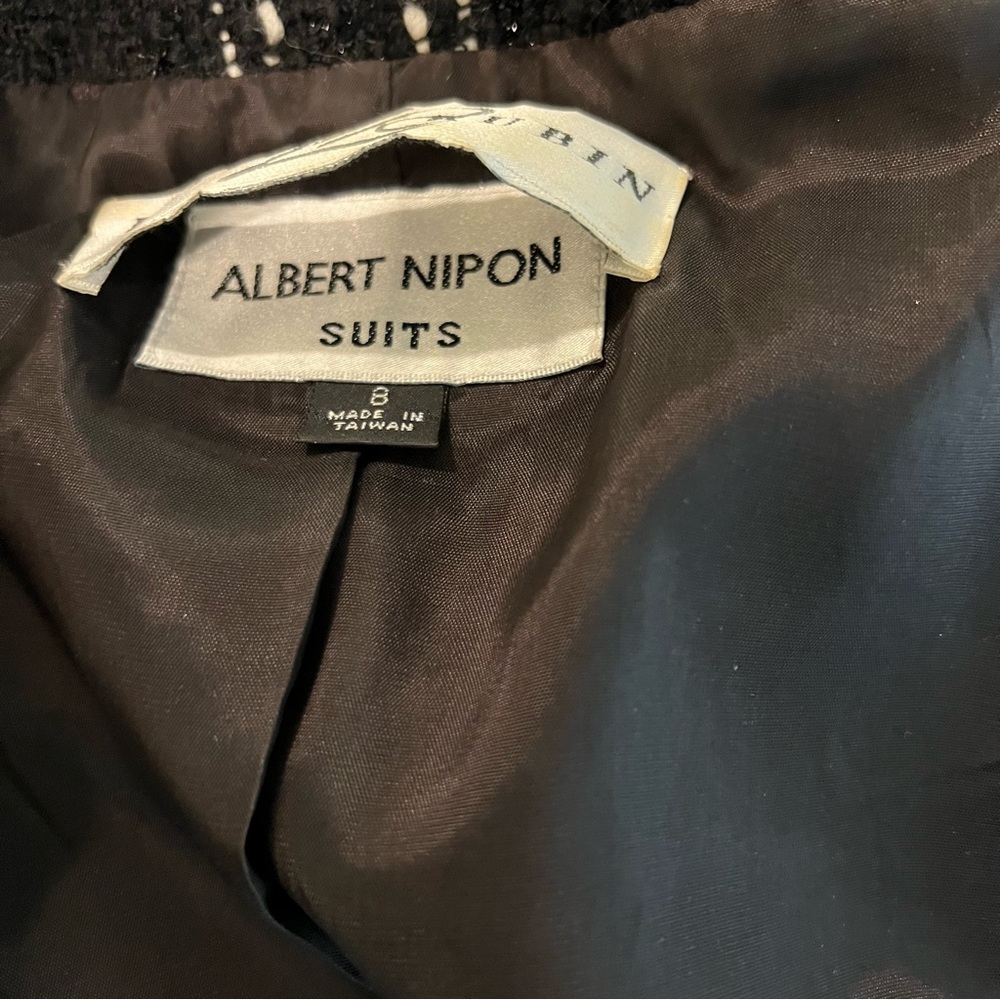 Albert Nipon Tweed Wool Blend Blazer Business Jac… - image 6